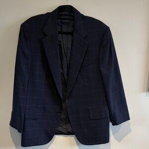 Brioni Dark Blue Checkered Blazer